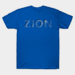 ZION in black and white contours T-Shirt